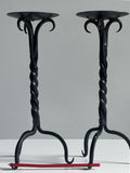 A Pair of Brutalist Candleholders
