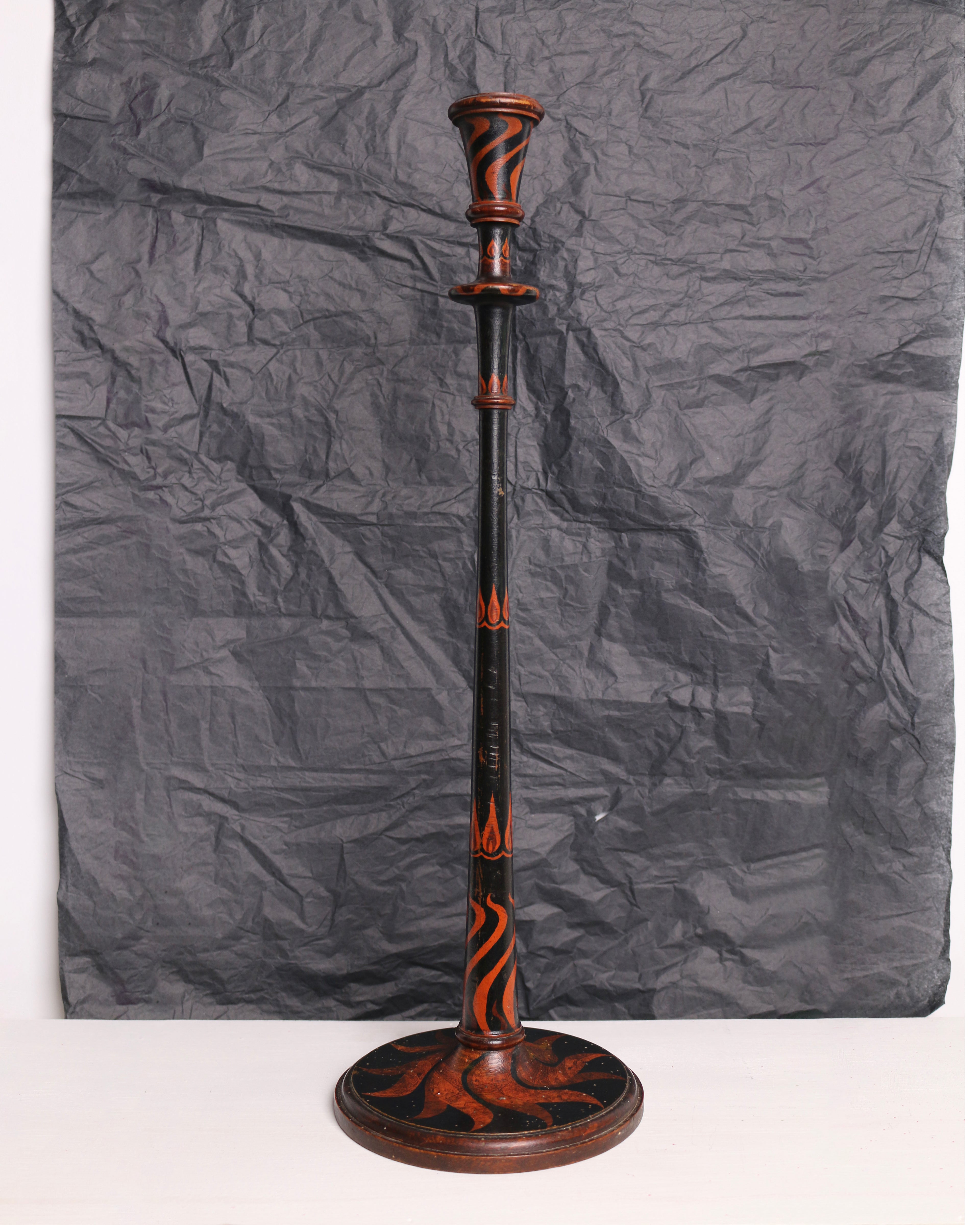 Wooden candlestick