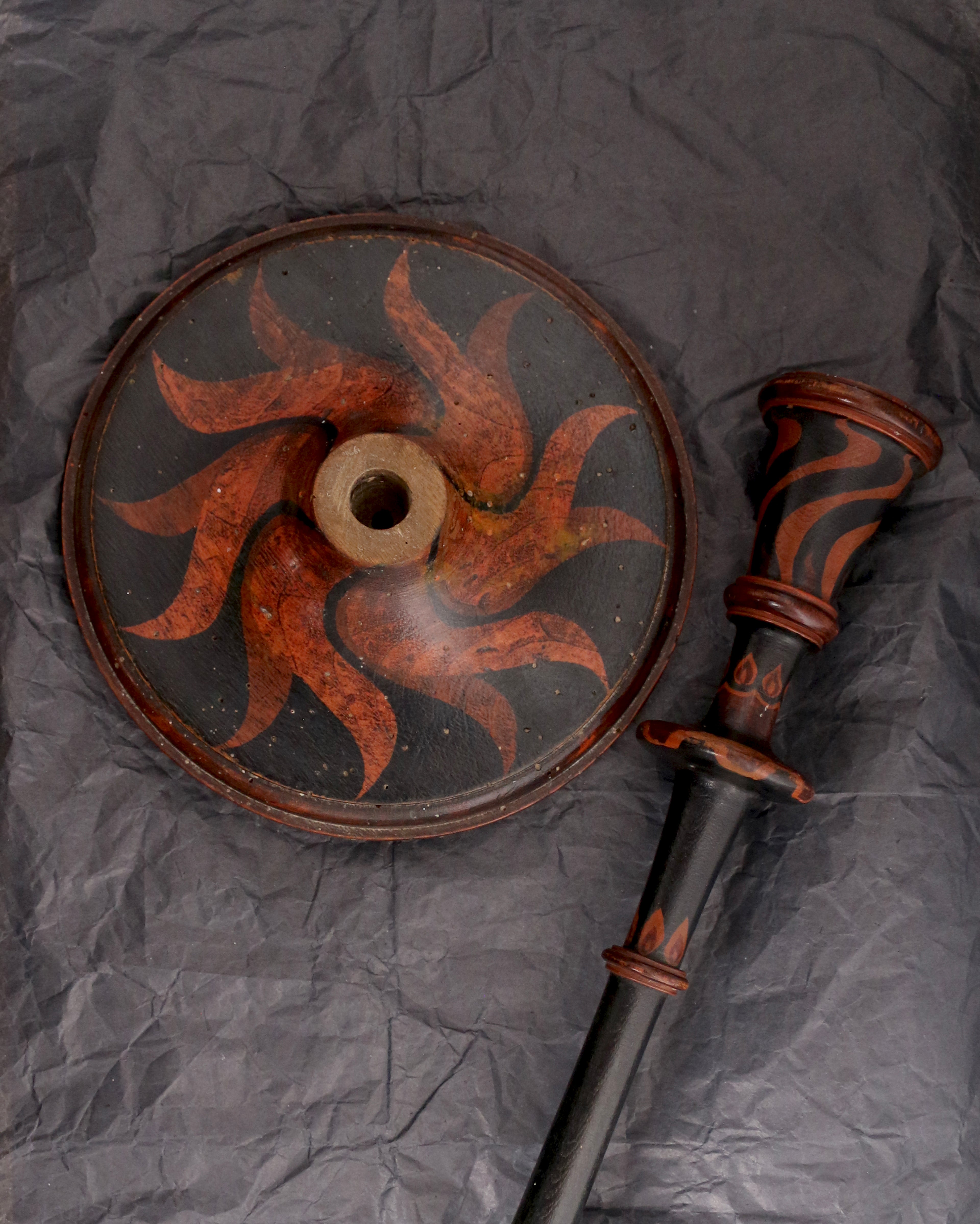Wooden candlestick