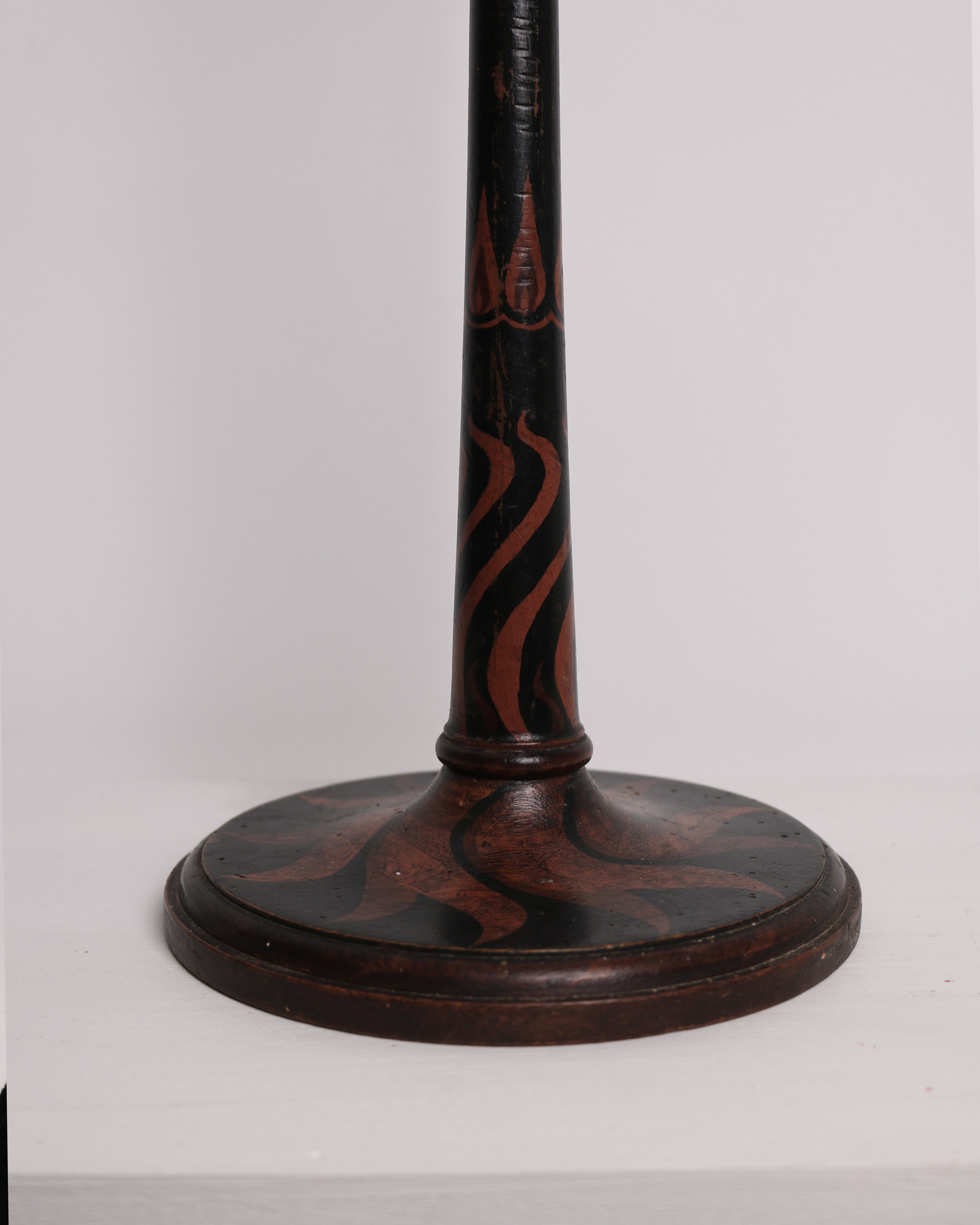 Wooden candlestick