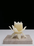 Hand cast beeswax candle